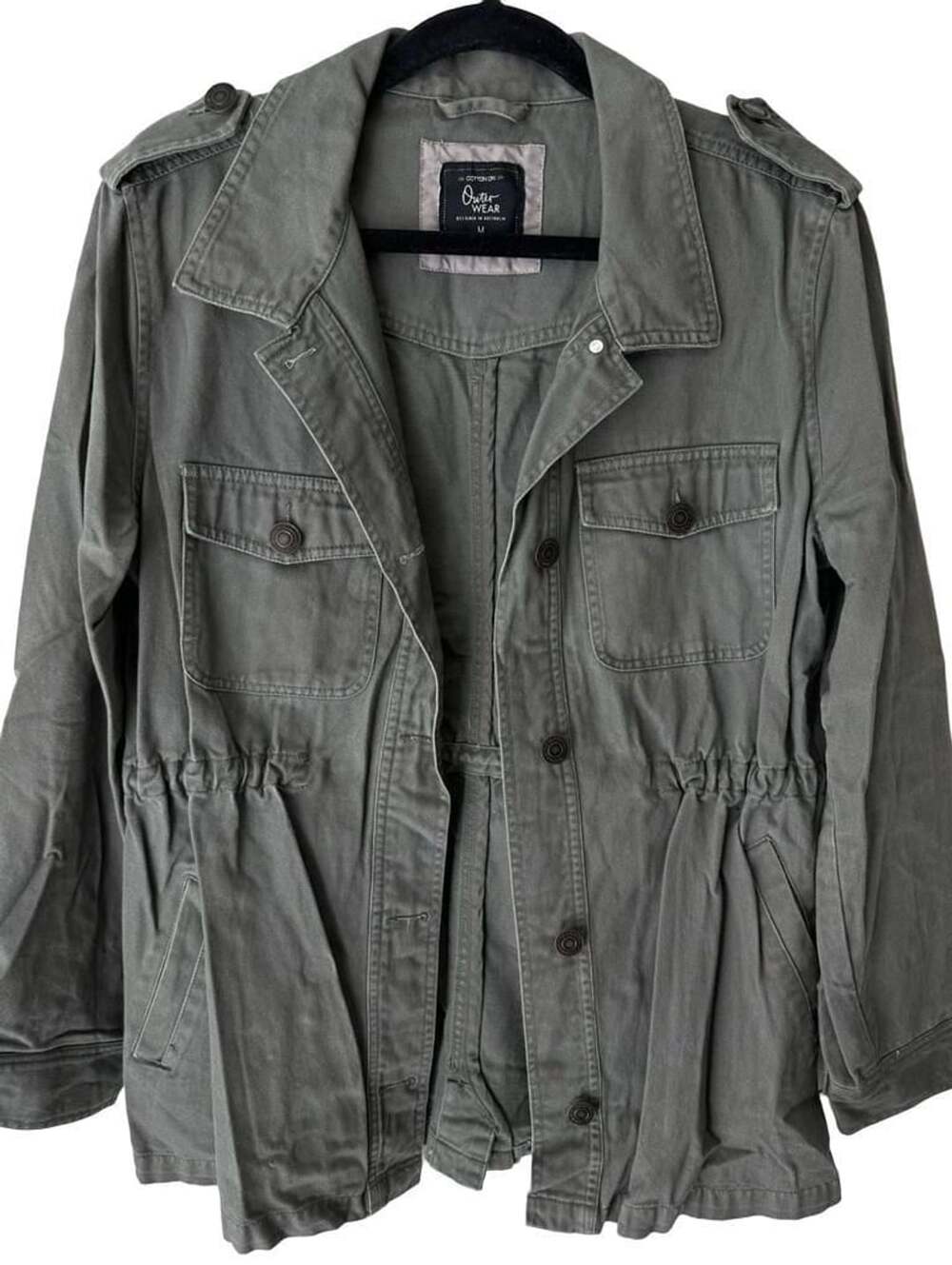 Cotton On Utility Jacket Size M Green Military